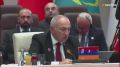 Пашинян на заседании ШОС+ говорит на армянском языке
