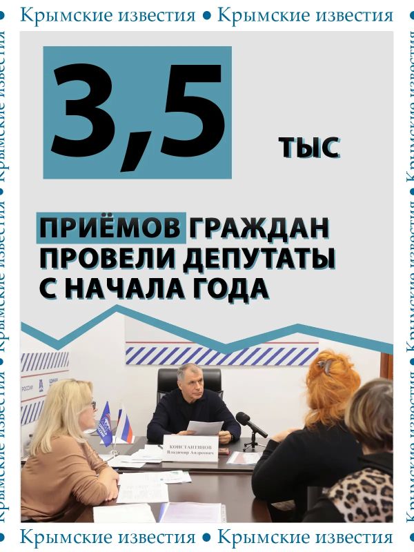 Больше 3,5 тыс приёмов граждан провели крымские депутаты всех уровней