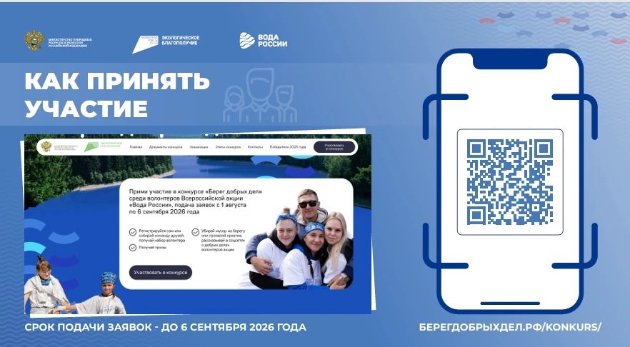 Приглашаем эковолонтеров присоединиться к конкурсу акции «Вода России» Приглашаем эковолонтеров присоединиться к конкурсу акции «Вода России»
