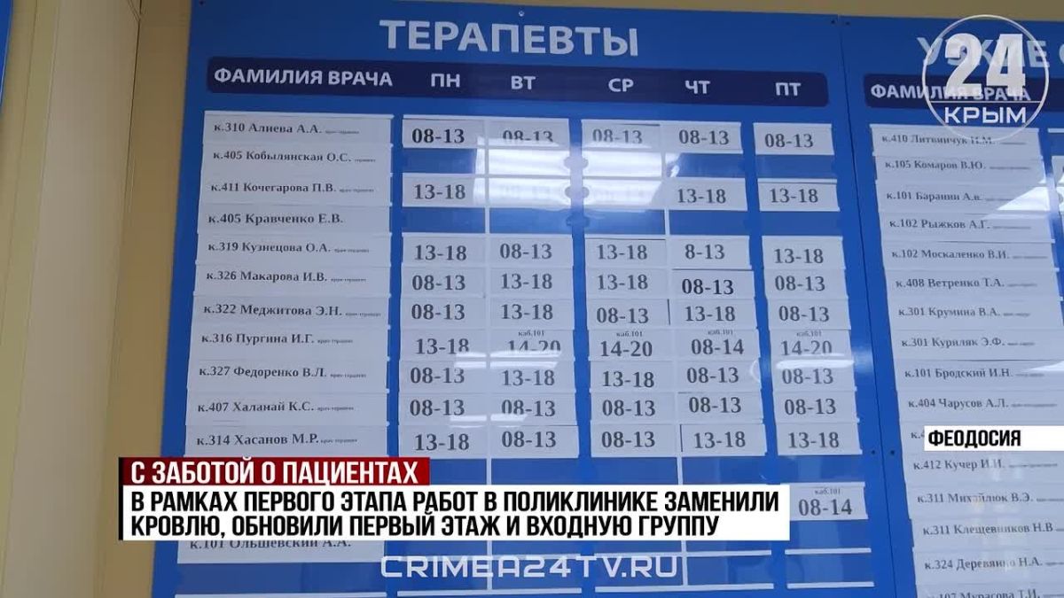 Стартовал второй этап капремонта городской поликлиники Феодосии