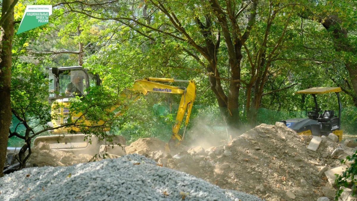 Благоустройство парка «Ясная поляна» в Гаспре выполнено на 68% Благоустройство парка «Ясная поляна» в Гаспре выполнено на 68%