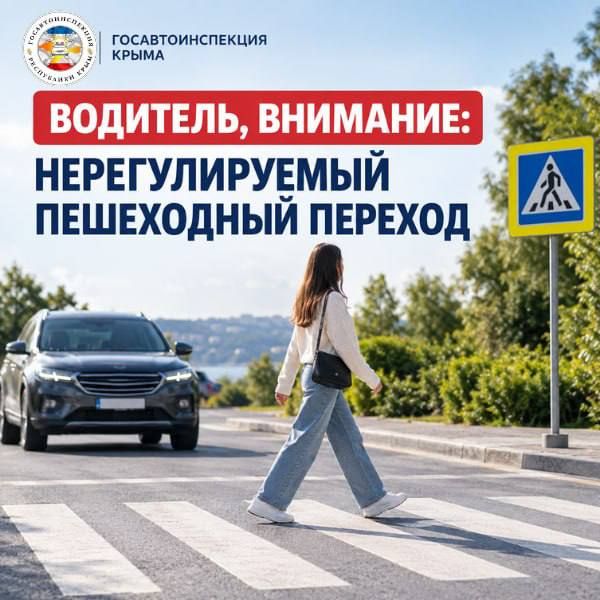 ВОДИТЕЛЬ, ВНИМАНИЕ: НЕРЕГУЛИРУЕМЫЙ ПЕШЕХОДНЫЙ ПЕРЕХОД