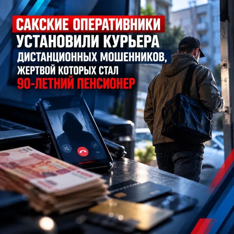 Сакские оперативники установили курьера дистанционных мошенников, жертвой которых стал 90-летний пенсионер