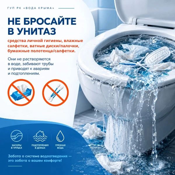 Вода Крыма: Система водоотведения — не мусорное ведро!
