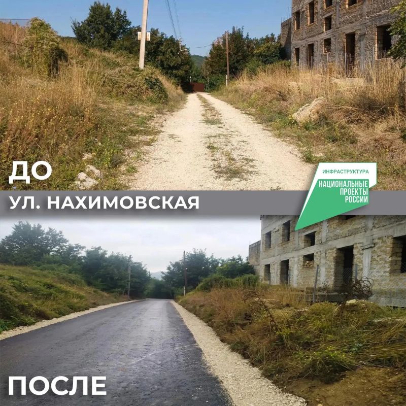 В Севастополе отремонтировали семь дорог и укрепили обочины