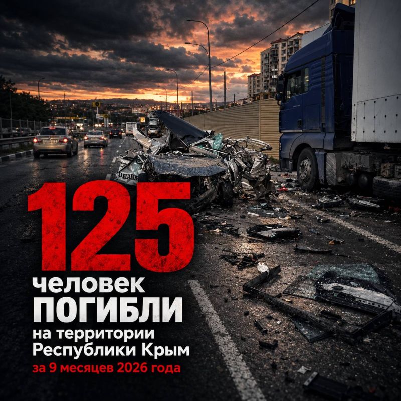 За 9 месяцев 2026 года на дорогах Республики Крым погибло 125 человек