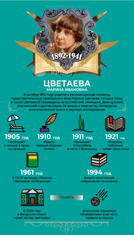 134 года назад родилась русская поэтесса Марина Цветаева