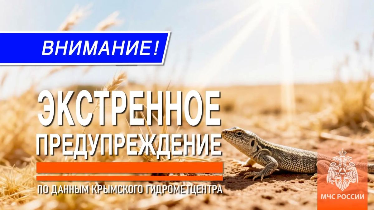 Экстренное предупреждение. 12 октября 2026 года в западных, центральных и южных районах Крыма ожидается высокая пожарная опасность