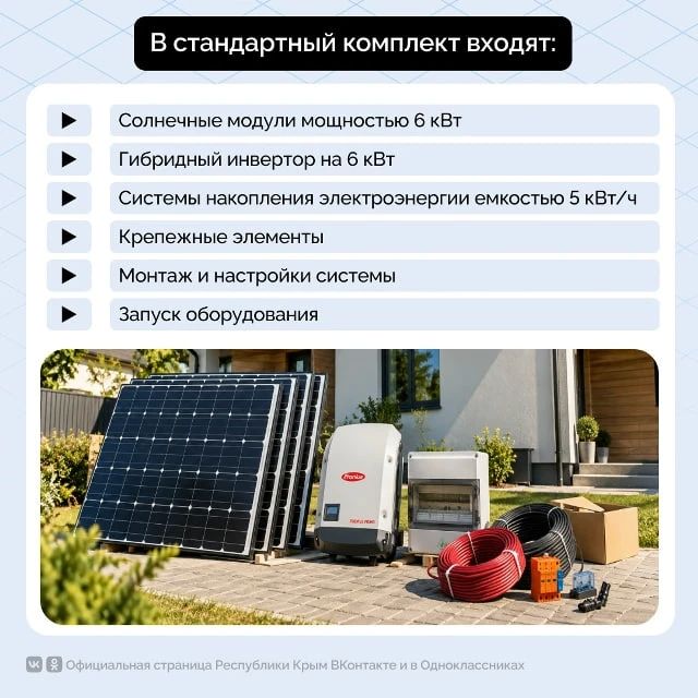 Крымчане могут подать заявку на установку гибридного энергокомплекса в частных жилых домах Крымчане могут подать заявку на установку гибридного энергокомплекса в частных жилых домах