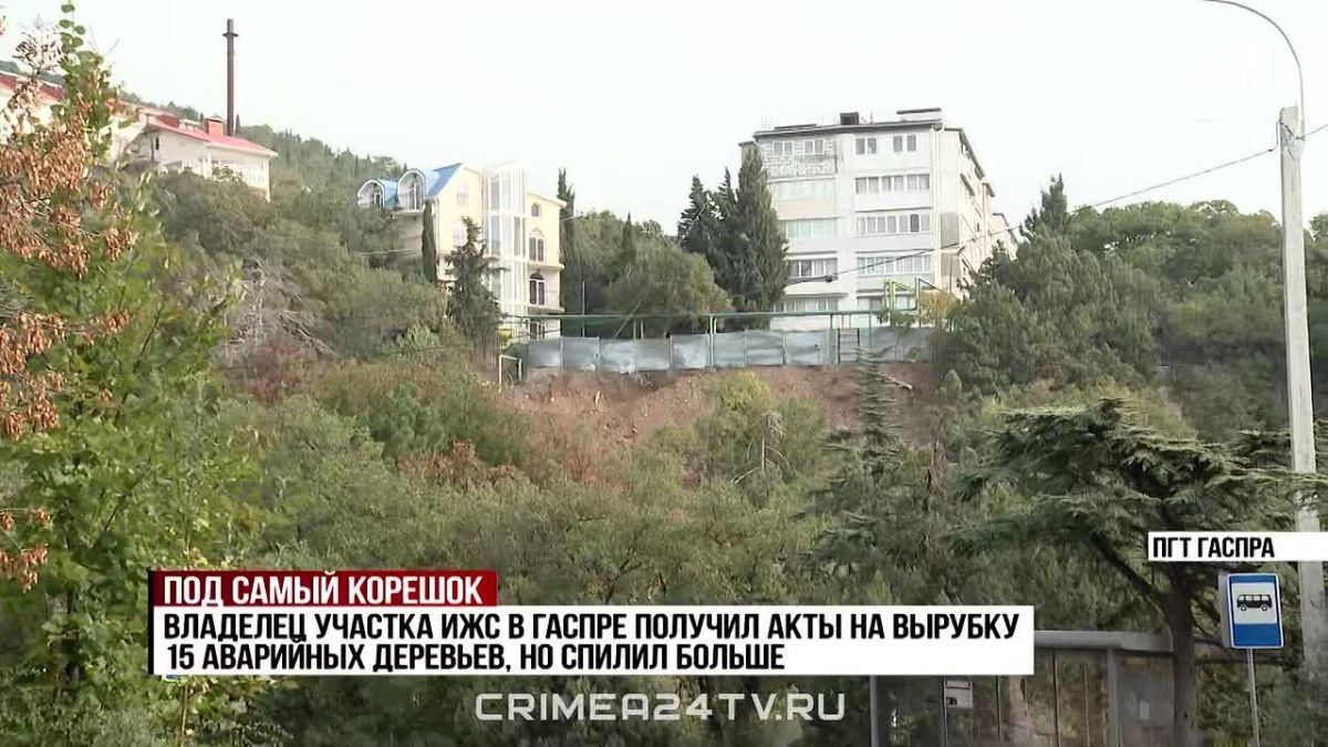 В Гаспре вместо зелёного склона — голая земля