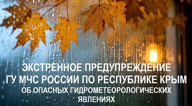 Крымэнерго: Днем и до конца суток 17 октября, в течение суток 18 и 19 октября 2026 года в Крыму ожидаются дожди, местами очень сильные, грозы