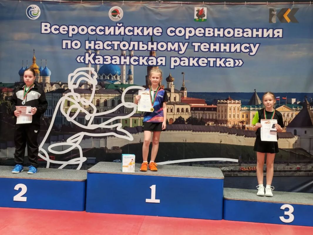 Юная крымчанка София Богдан — победительница всероссийских соревнований по настольному теннису!