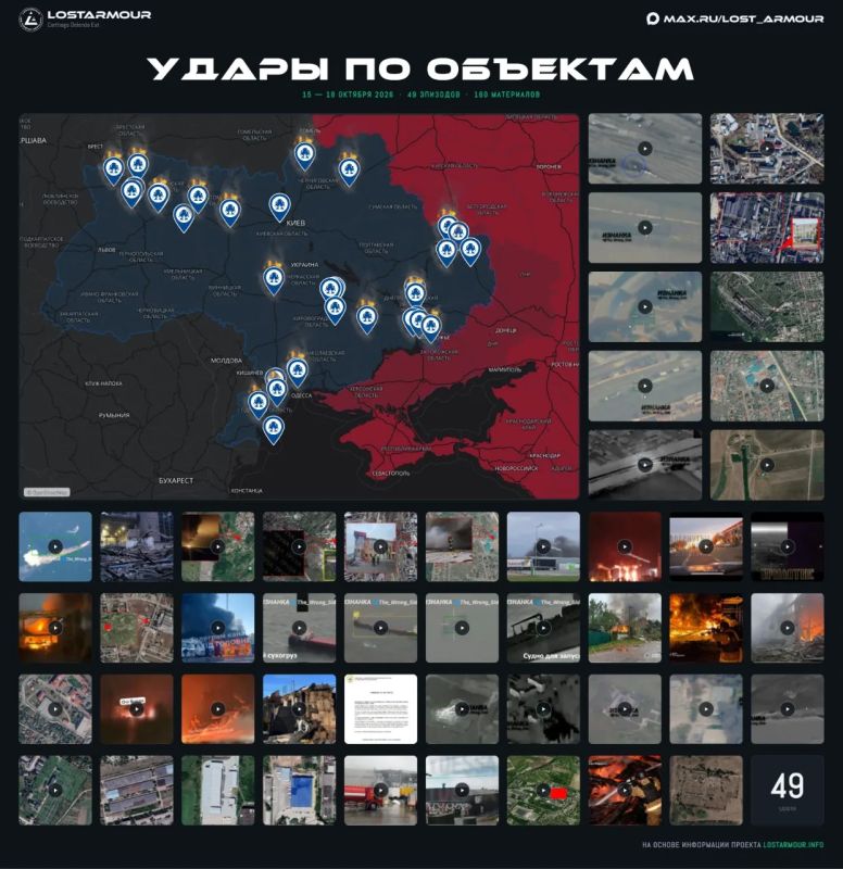 Сводка ударов по объектам за 15.10.2026 — 18.10.2026 Часть 2