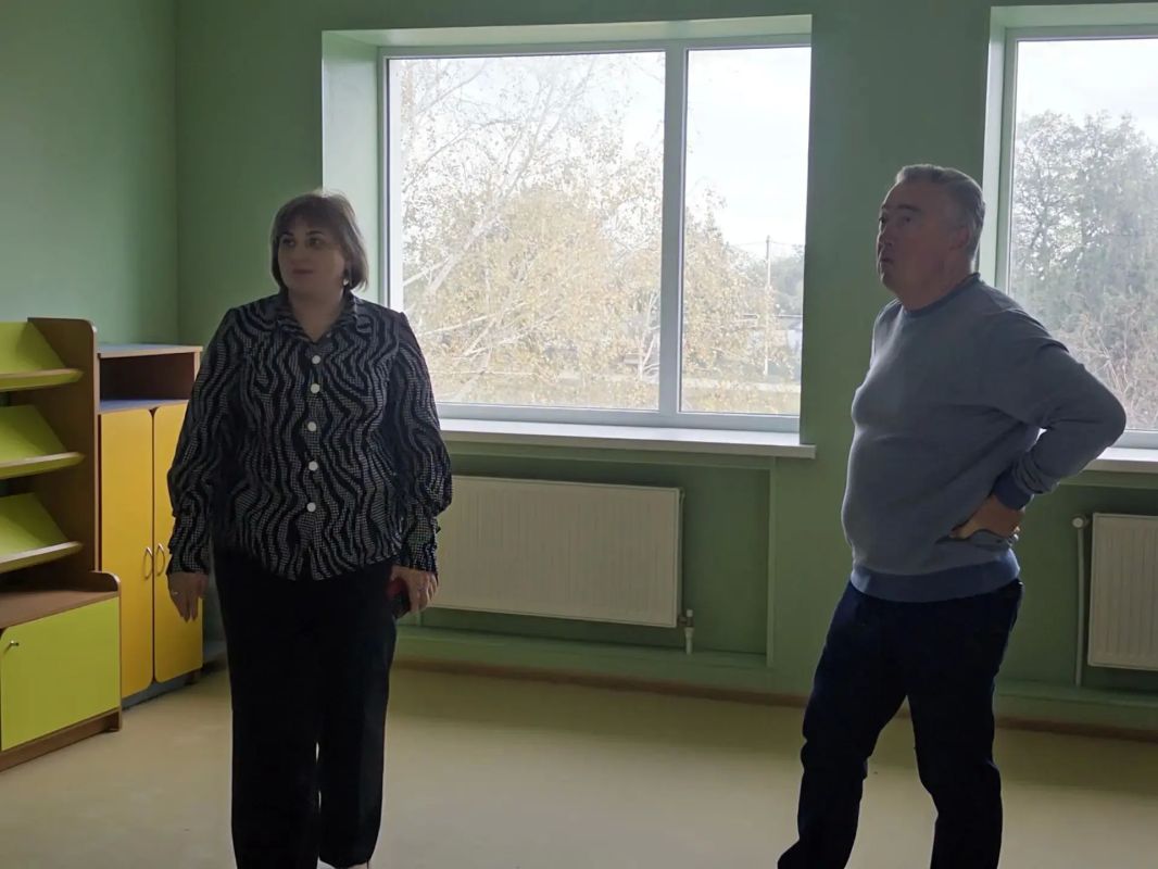 В Джанкойском районе продолжается капитальный ремонт Ермаковского детского сада
