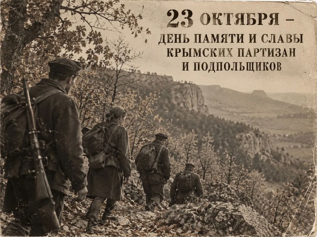 23 октября – День памяти и славы крымских партизан и подпольщиков