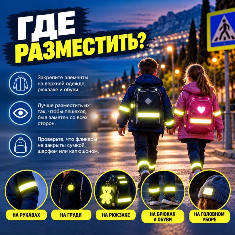 СВЕТОВОЗВРАЩАЮЩИЕ ЭЛЕМЕНТЫ: БУДЬТЕ ЗАМЕТНЫ СВЕТОВОЗВРАЩАЮЩИЕ ЭЛЕМЕНТЫ: БУДЬТЕ ЗАМЕТНЫ