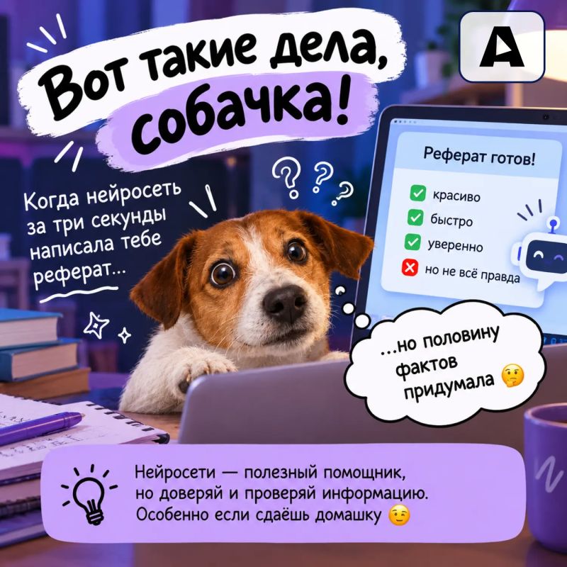 Вот такие дела, собачка!. Когда нейросеть уверенно придумывает факты, новый друг в игре оказывается мошенником, а твои покупки в интернете могут рассказать о тебе больше, чем ты сам Вот такие дела, собачка!. Когда нейросеть уверенно придумывает факты, новый друг в игре оказывается мошенником, а твои покупки в интернете могут рассказать о тебе больше, чем ты сам