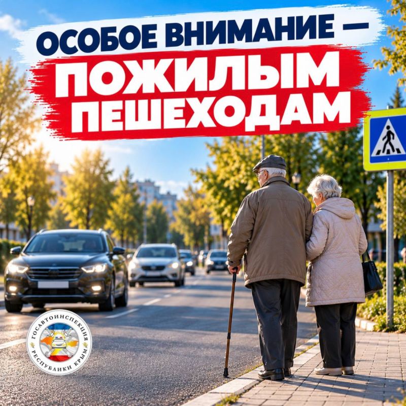 ОСОБОЕ ВНИМАНИЕ - ПОЖИЛЫМ ПЕШЕХОДАМ