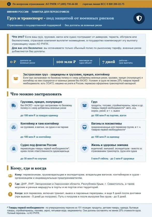 Актуальная информация по механизму страхования с государственной поддержкой рисков причинения вреда имуществу, жизни и здоровью вследствие диверсий