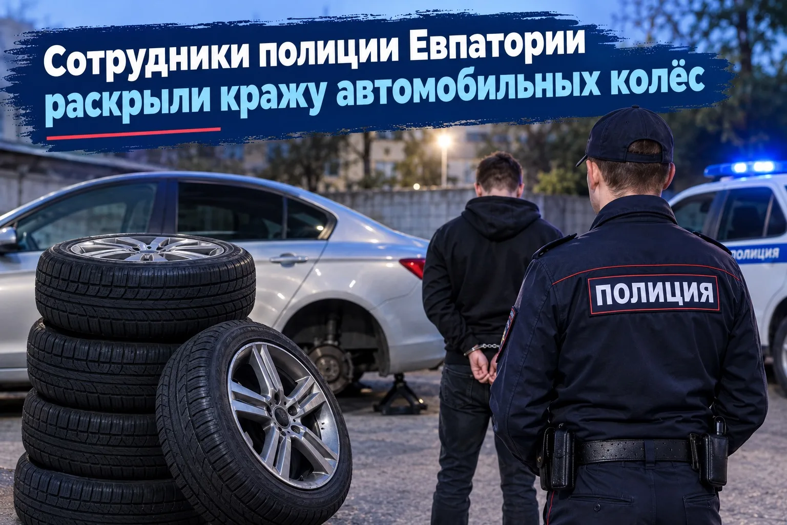Сотрудники полиции Евпатории раскрыли кражу автомобильных колес